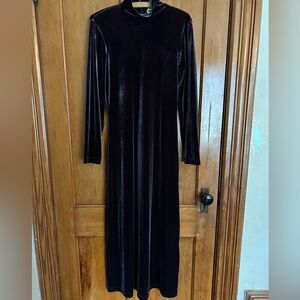 Express Tricot 1990’s faux velvet long sleeve dress